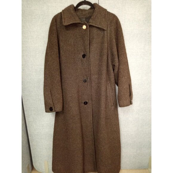 Vintage Regency Brown Wool Trench Coat Size Extra Large - Picture 3 of 5